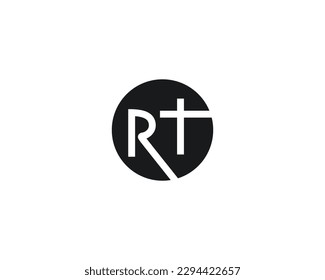 creative letter RT logo design vector template