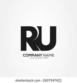 Creative Letter RU UR Monogram Logo Template With Vector Eps