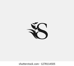 creative letter S abstract monogram flourishes ornament logotype vector