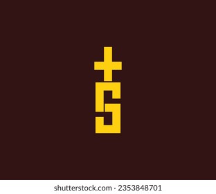 creative letter S church sign Christian and peaceful vector logo