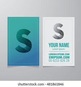 Creative Letter S design vector template on The Business Card Template. Type Characters Logotype symbols. 