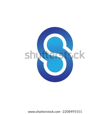 creative letter S digital technology vector logo design