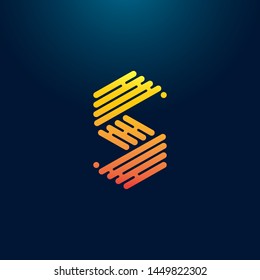 Creative letter S  initial logo design template.Vector