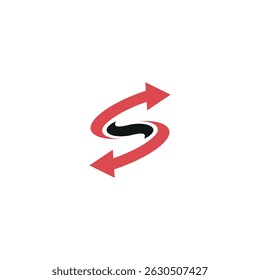 Creative Letter S Initial Logo with Dynamic Arrow, Vector Identity for Fast-Growing Companies.