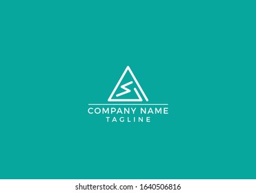 Creative letter S logo current sign icon minimal unique design in vector editable file.