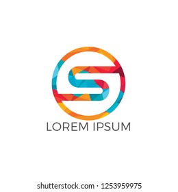 Creative letter S logo design.