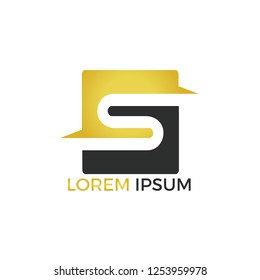 Creative letter S logo design.