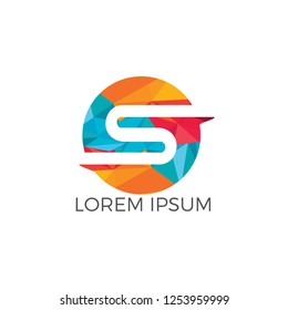 Creative letter S logo design.
