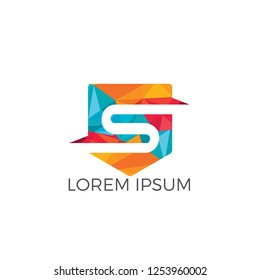 Creative letter S logo design.