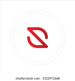 Creative Letter S Logo Design Element. Circle concept symbol suitable for logo company.