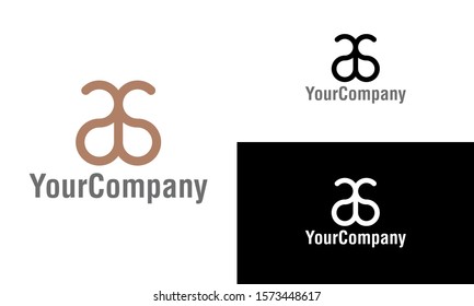 Creative letter A S logo design template. Simple minimalist template graphic illustration. Creative vector emblem, for icon or design concept.