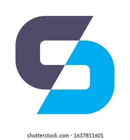Creative letter S logo design for technology companies and financial businesses