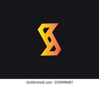 plantilla vectorial de diseño de logotipo S de letra creativa