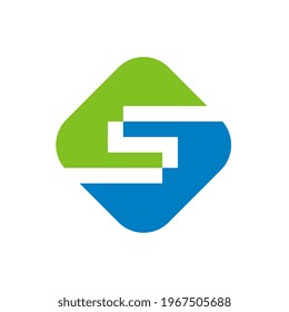 Creative letter S logo design template, simple logotype vector