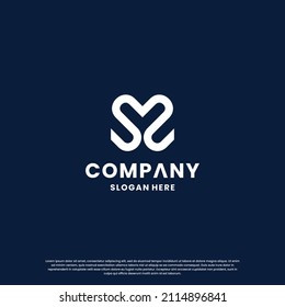 letra creativa S, S S, monograma de diseño de logotipo para su empresa