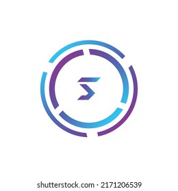 Creative Letter S logo design with point or dot symbol