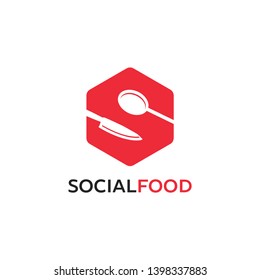 creative letter S logo designs, .Food & infinity icon.Fork & spoon icon.Business or food and drink concept.Vector illustration