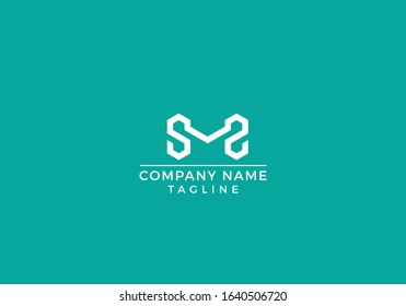 Creative letter S M S logo icon minimal unique abstract graphic design in vector editable file.