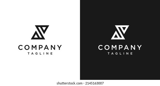 Creative Letter S Monogram Logo Design Icon Template White and Black Background