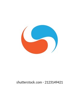 Creative letter S or number 5 logo. Vector