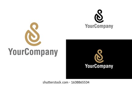 Creative letter S and swan icon design template elements. Vector logo template for company.