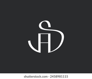 Creative Letter SA oder SA Logo Design Vorlage