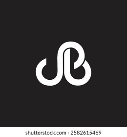 Creative letter SB or BS vector art icon logo design, initial minimal and elegant elements, awesome trendy professional logo design template on black background.