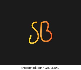 Design-Vektorgrafik-Vorlage für kreativen Buchstaben SB-Logo