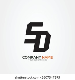 Creative Letter SD DS Monogram Logo Template With Vector Eps