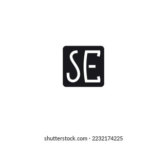 creative letter SE logo design vector illustration