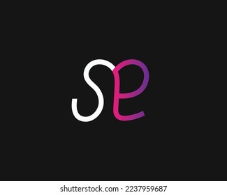 creative letter SE logo design vector template