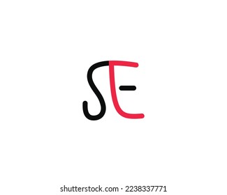 creative letter SE logo design vector template