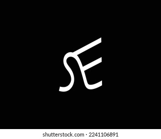 creative letter SE logo design vector template