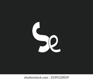 creative letter SE logo design template