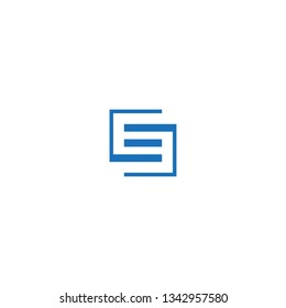 creative letter SE rectangular shape