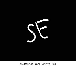 creative letter SE or SF logo design vector template