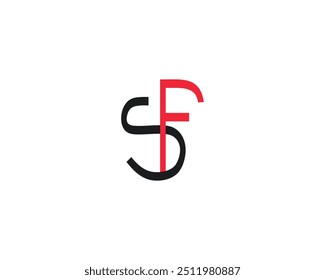 Letra criativa SF ou FS logotipo design vetor