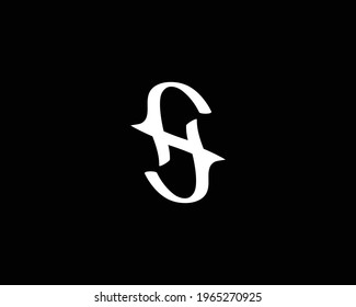 plantilla de vector de diseño de logotipo SH de letra creativa