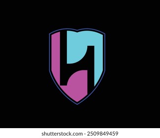 creative letter shield icon design 