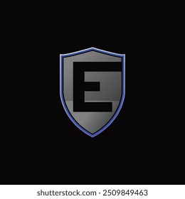 creative letter shield icon design 