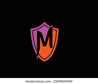 creative letter shield icon design 