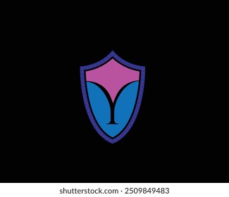 creative letter shield icon design 