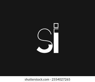 creative letter SI logo design template