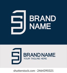Creative letter SJ or JS monogram  simple logo design.