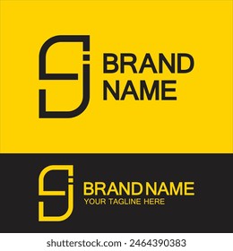 Creative letter SJ or JS monogram  simple logo design.