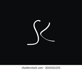 creative letter SK logo design vector template
