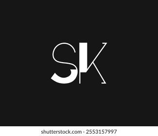 Creative letter SK logo design for company