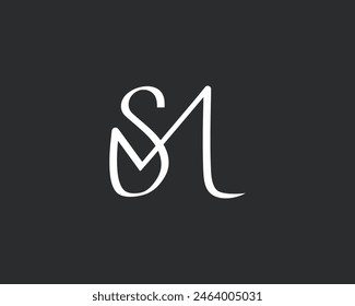Plantilla creativa del diseño del logotipo de la letra SM