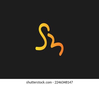 creative letter SN logo design vector template