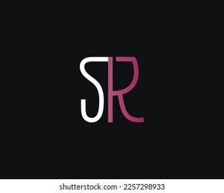 Creative Letter SR Initial Logo Design Vector